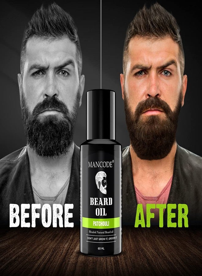 MAN CODE Mancode Beard & Hair Growth Oil, 60ml |With Patchouli Natural Oils including Vitamin E Hair Oil for Thicker & Longer Beard | Beard Oil for Uneven, Patchy & Fast Beard Growth | Growth Oil for Stronger & Fuller Beard Hair - Image 4
